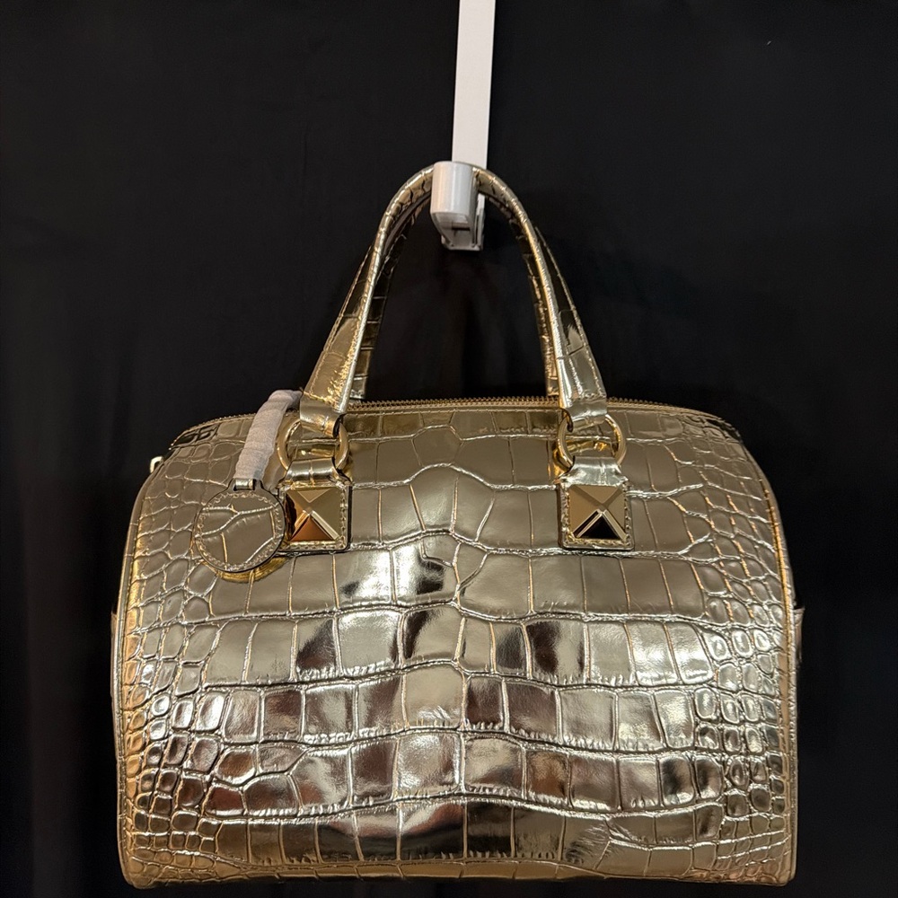 Michael Kors Gold Embossed Satchel